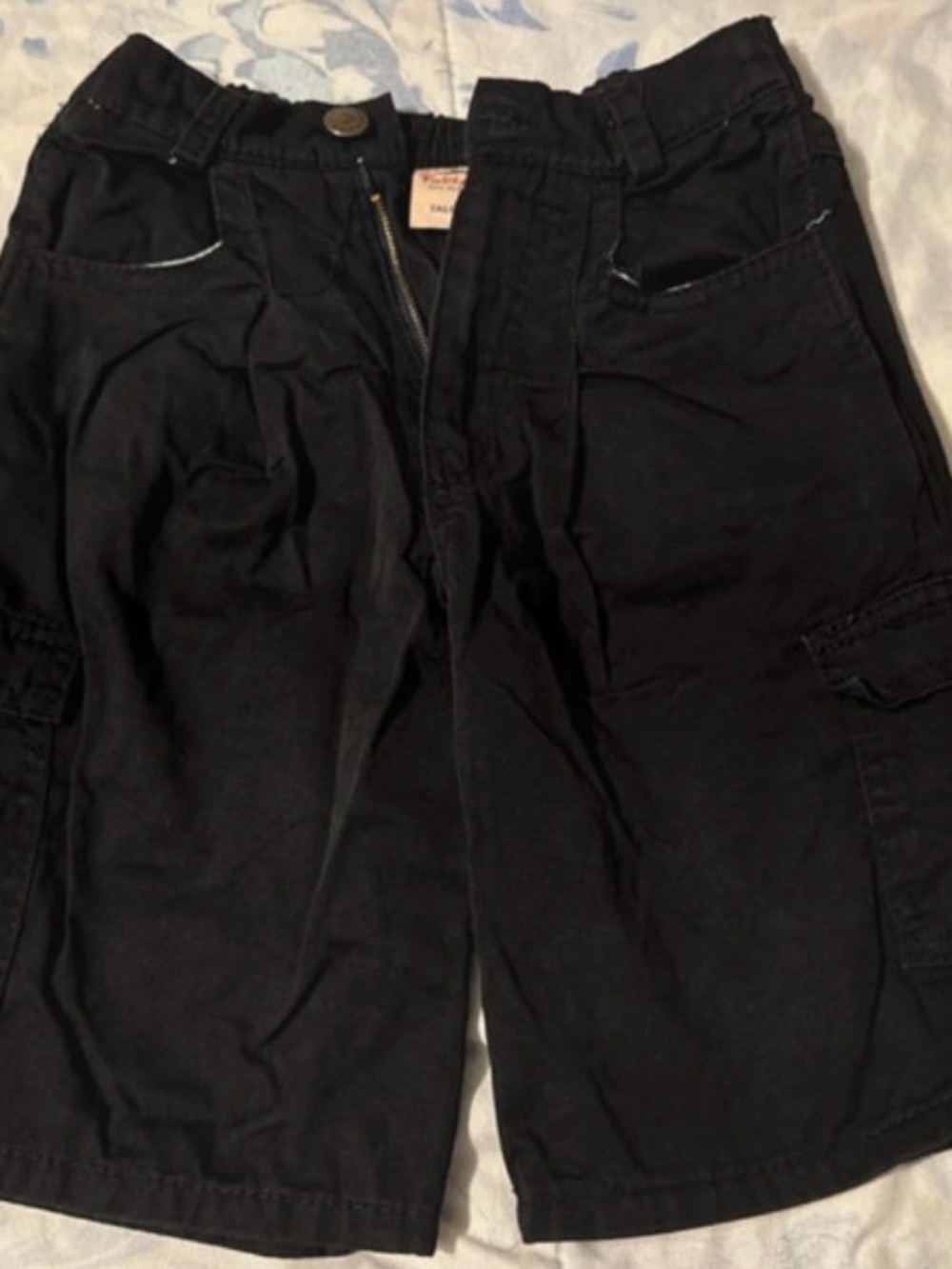 Unbranded Kids Black Cargo Shorts with Multiple Pockets